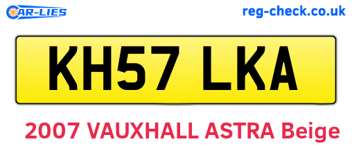 KH57LKA are the vehicle registration plates.