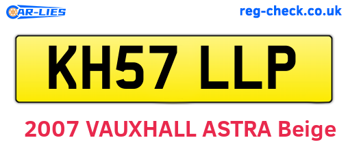 KH57LLP are the vehicle registration plates.