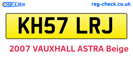 KH57LRJ are the vehicle registration plates.