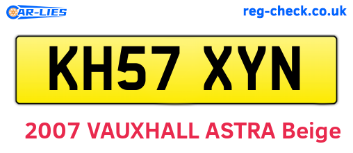 KH57XYN are the vehicle registration plates.