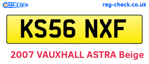 KS56NXF are the vehicle registration plates.