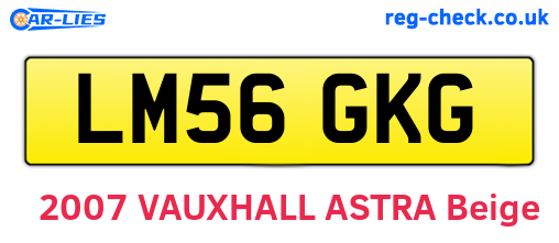 LM56GKG are the vehicle registration plates.