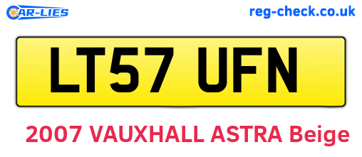 LT57UFN are the vehicle registration plates.