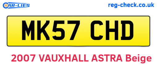 MK57CHD are the vehicle registration plates.