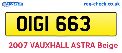 OIG1663 are the vehicle registration plates.