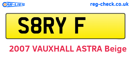 S8RYF are the vehicle registration plates.