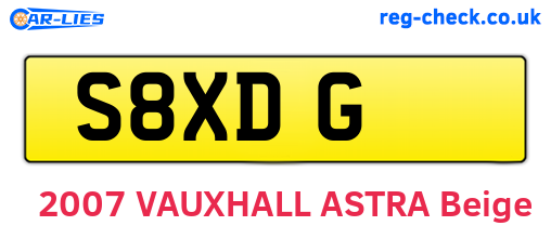 S8XDG are the vehicle registration plates.