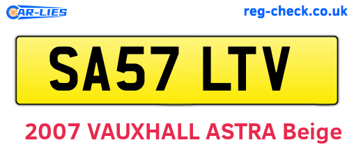 SA57LTV are the vehicle registration plates.