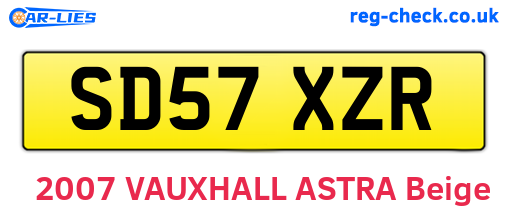 SD57XZR are the vehicle registration plates.