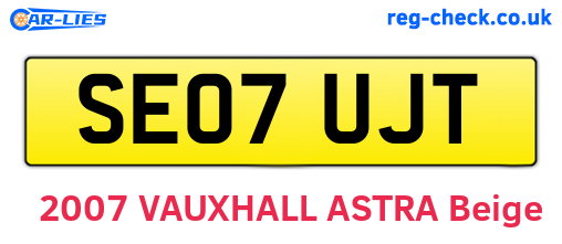 SE07UJT are the vehicle registration plates.