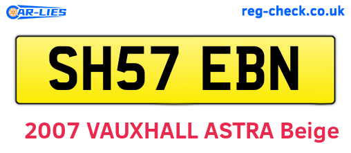 SH57EBN are the vehicle registration plates.