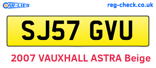 SJ57GVU are the vehicle registration plates.