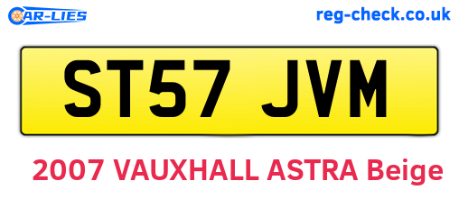 ST57JVM are the vehicle registration plates.