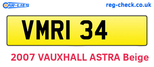 VMR134 are the vehicle registration plates.