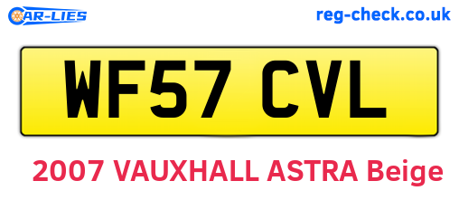 WF57CVL are the vehicle registration plates.