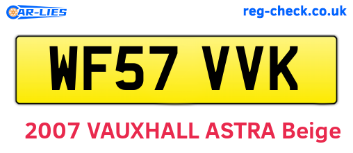 WF57VVK are the vehicle registration plates.
