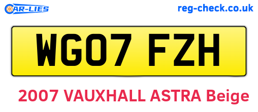 WG07FZH are the vehicle registration plates.