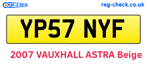 YP57NYF are the vehicle registration plates.