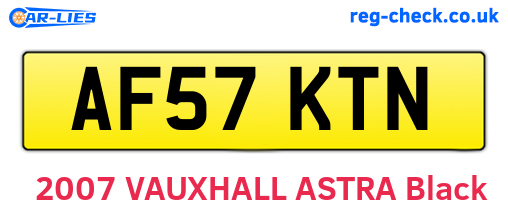 AF57KTN are the vehicle registration plates.