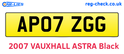 AP07ZGG are the vehicle registration plates.