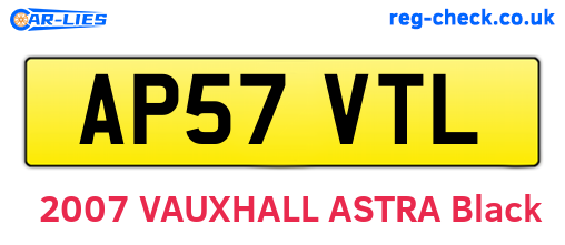 AP57VTL are the vehicle registration plates.