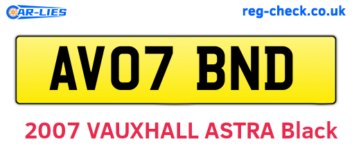 AV07BND are the vehicle registration plates.