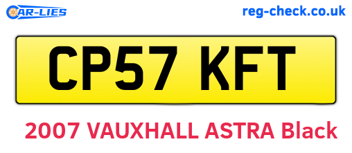 CP57KFT are the vehicle registration plates.