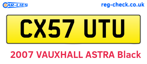 CX57UTU are the vehicle registration plates.