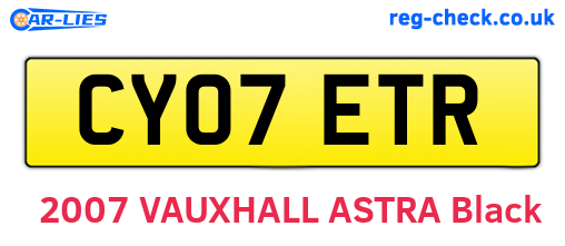 CY07ETR are the vehicle registration plates.