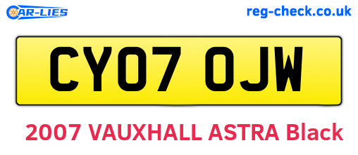 CY07OJW are the vehicle registration plates.