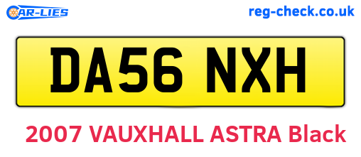 DA56NXH are the vehicle registration plates.