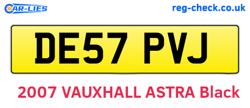 DE57PVJ are the vehicle registration plates.