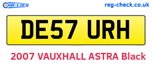 DE57URH are the vehicle registration plates.