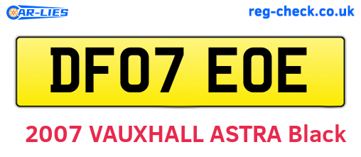 DF07EOE are the vehicle registration plates.