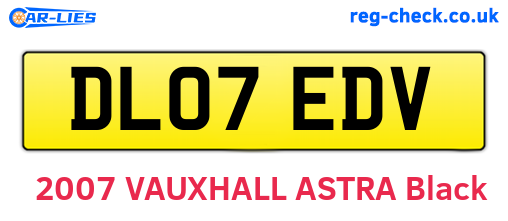 DL07EDV are the vehicle registration plates.