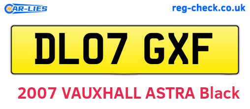 DL07GXF are the vehicle registration plates.