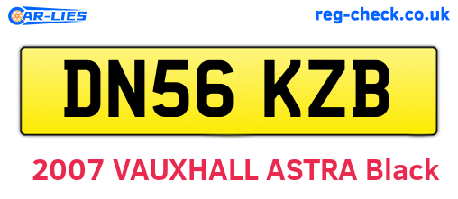DN56KZB are the vehicle registration plates.