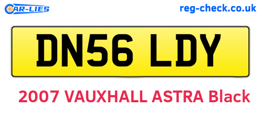 DN56LDY are the vehicle registration plates.