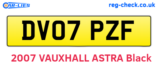 DV07PZF are the vehicle registration plates.