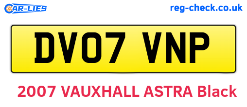 DV07VNP are the vehicle registration plates.