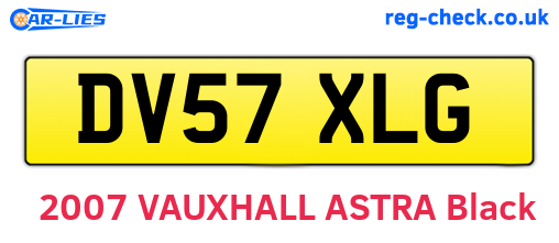 DV57XLG are the vehicle registration plates.