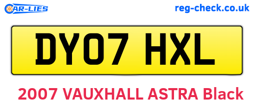 DY07HXL are the vehicle registration plates.