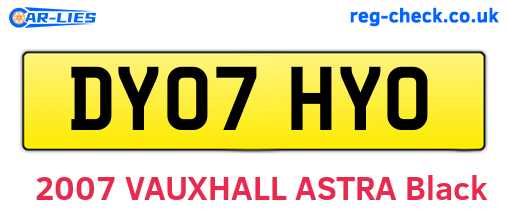 DY07HYO are the vehicle registration plates.