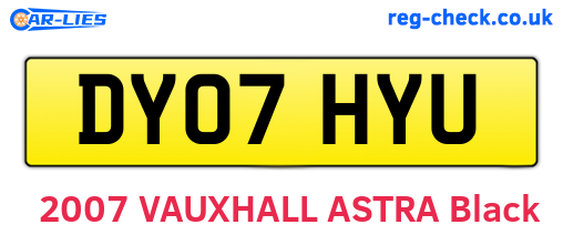 DY07HYU are the vehicle registration plates.