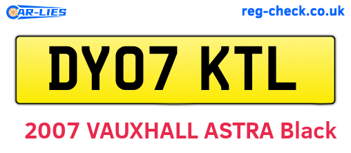 DY07KTL are the vehicle registration plates.