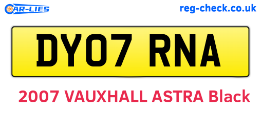 DY07RNA are the vehicle registration plates.