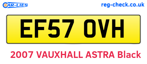 EF57OVH are the vehicle registration plates.