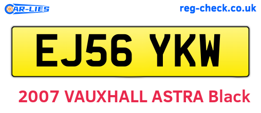 EJ56YKW are the vehicle registration plates.