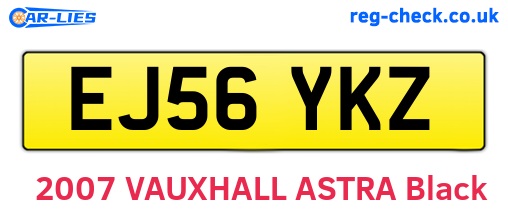 EJ56YKZ are the vehicle registration plates.