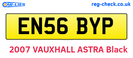 EN56BYP are the vehicle registration plates.